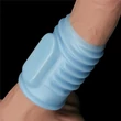 Vibrátoros péniszmandzsetta spirál Vibrating spiral knights ring blue