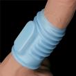 Vibrátoros péniszmandzsetta spirál Vibrating spiral knights ring blue