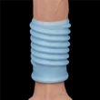 Vibrátoros péniszmandzsetta spirál Vibrating spiral knights ring blue