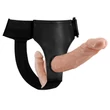 Felcsatolható két péniszes strapon Wearable harness strap on double ended realistic dildo