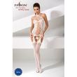 Elöl fűzős, rácsos necc fehér szett Bs056 white