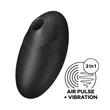 Léghullámos és vibrátoros csendes csiklóizgató Vulva lover 3 black