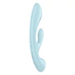 Nyúl vibrátor Triple oh light blue 24 cm