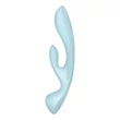 Nyúl vibrátor Triple oh light blue 24 cm