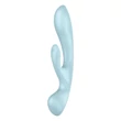 Nyúl vibrátor Triple oh light blue 24 cm