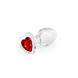 Üveg fenékdugó M méret Crystal desires red heart - medium