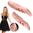 Péniszhosszabbító rezgéssel testszínű, Pretty love penis sleeve cecilia