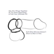 Péniszgyűrű szett Silicone 3-ring stamina set black