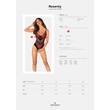 Alul nyitott rózsamintás body Rosenty crotchless teddy M/L