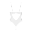 Alul nyitott áttetsző fehér body Alissium crotchless teddy XS/S