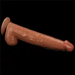 Ultrarealisztikus nagy méretű csúszóbőrös dildó 34 cm - 13.5'' King Sized Sliding Skin Dual Layer Dong Brown