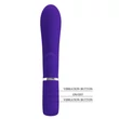 Csiklókaros puha szilikon g-pont vibrátor Pretty Love Thomas Purple II 20cm