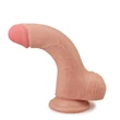 Dupla rétegű realisztikus herés dildó 19 cm világos - 7.5" Skinlike Soft Dong