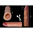 Péniszhosszabbító köpeny (+5 cm) Pleasure X-Tender Penis Sleeve Flesh 1