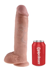 Letapasztható dildó herékkel 11" cock with balls  light