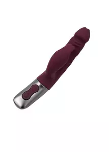 Csiklókaros G-pontos vibrátor Titanz 7" silicone rechargeable vibrator in rubine red