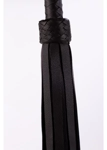 Bőr korbács Softy handle calf leather tails fekete