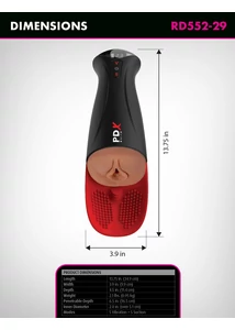 Szívó és vibráló vagina maszturbátor Fuck-O-Matic Pro XL - brown