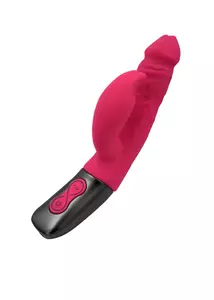 Csiklókaros G-pontos vibrátor Titanz 7" silicone rechargeable vibrator in pink