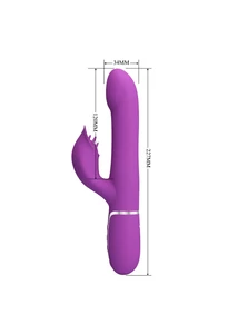 Masszírozógyöngyös csiklókaros vibrátor lila - Pretty Love Falin twinkled tenderness purple II