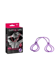 Szövet kötöző bilincs Cotton cuffs lila