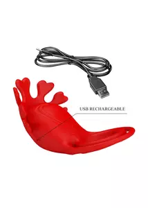 Tölthető vibráló péniszgyűrű Pretty Love vibrant penis ring ruben red