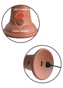 Letapasztható vibrátor 8" dual density vibrating silicone cock  tan