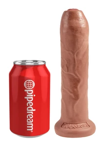 Realisztikus dildó letapasztható 7" uncut  tan
