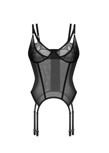 Szexi fűző fekete Arrowel corset l/xl