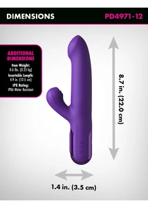 Lökő vibrátor nyelves csiklóizgatóval - Fantasy For Her Super Sonix Thruster purple