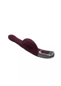 Csiklókaros G-pont vibrátor Titanz 8.5" silicone rechargeable vibrator in rubine red