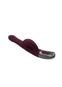 Csiklókaros G-pont vibrátor Titanz 8.5" silicone rechargeable vibrator in rubine red