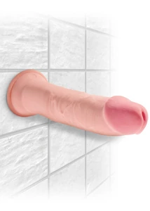 Realisztikus, letapasztható dildó 9" triple density cock light
