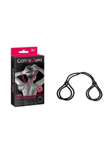 Szövet kötöző bilincs Cotton cuffs fekete