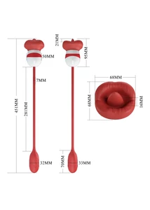 Nyalást utánzó stimulátor + hüvelyi, anális vibrátor Pretty Love Aliyah