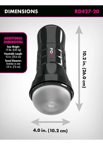 Önsíkosító ánusz maszturbátor - PDX Extreme Wet Stroker Super Slide & Glide xxl frosted