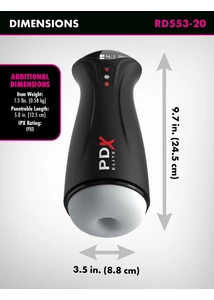 Szívó és vibrátoros ánusz maszturbátor - PDX Elite Fap-Gasm frosted