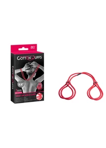 Szövet kötöző bilincs Cotton cuffs piros