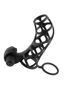 Pénisz ketrec szilikonból Extreme silicone power cage  black