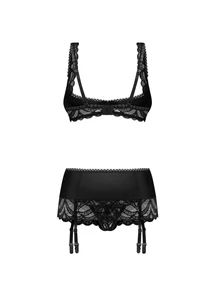 Lecille 3-pcs crotchless set - l/xl