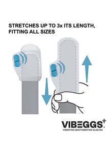 Rezgő maszturbációs hüvely Vibeggs - naughty nubs - fehér