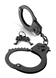 Matt fekete fém bilincs Designer metal handcuffs  black