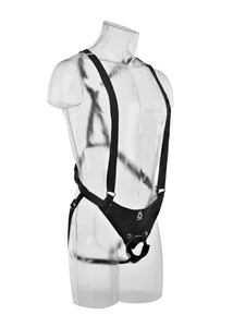 Felköthető üreges dildó 10" hollow strap on suspender system light/black