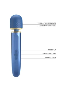 Masszírozó tölthető Pretty love colorful massager blue
