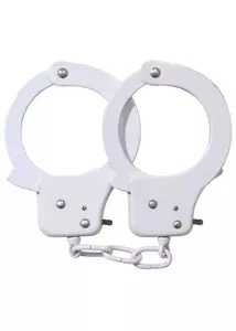 Fehér fém bilincs Sex extra - metal cuffs white