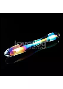 Twilight gleam glass dildo- double delight