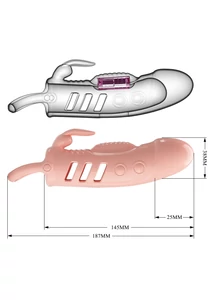 Péniszhosszabbító és vastagító testszínű, penis sleeve sloane 
