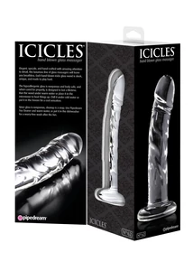 Üveg dildó áttetsző Icicles No. 62 clear