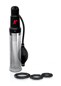 Péniszpumpa vibrációval Suck-n-pump stroker  clear/black