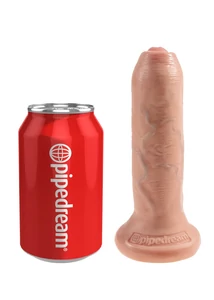 Realisztikus dildó letapasztható 6" uncut  light